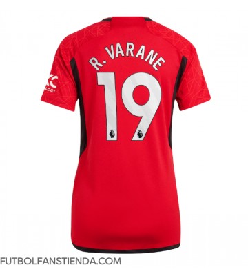Manchester United Raphael Varane #19 Primera Equipación Mujer 2023-24 Manga Corta